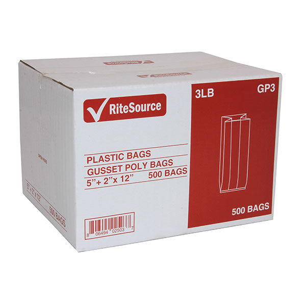 100 per Package Clear Clear Plastic Bag 2 mil Thick 5 x 3 x 12 Inches 